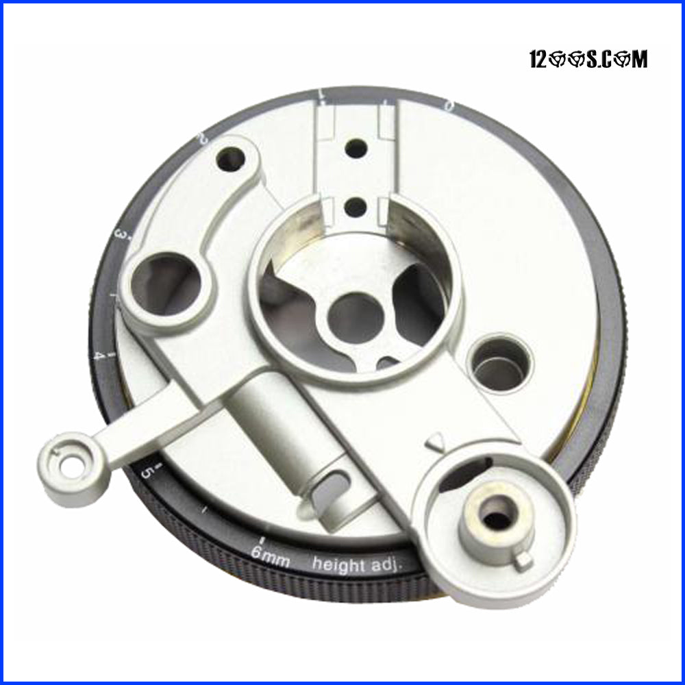 Tone Arm Base with Height Adjustment Ring (Silver)