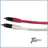 MOGAMI RCA / Phono Cable with NEUTRIK Gold Tip Connects & Internal Ground PCB