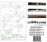 10 x MK2 Replacement Pitch Control Slider / Variable Resistor "SFDZ122N11-2"