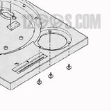 Tone Arm Base Screw (Tone Arm Base Assembly to Cabinet) - MK2, MK3, M3D / MK3D, MK4, MK5, MK6, LTD