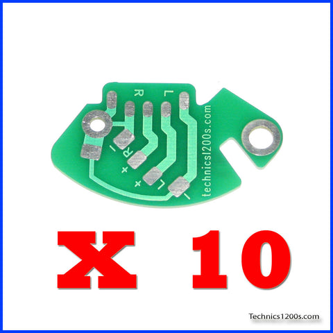 10 x RCA Phono Printed Circuit Board - PCB (Internal Ground Version) - BULK SPECIAL