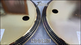 PAIR OF LTD (LIMITED) GOLD Platters