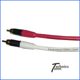Pro Performance RCA Phono Cable with NEUTRIK REAN GOLD Connects (NO PCB)