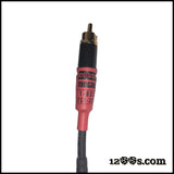 (RED) 75 OHM MOGAMI RCA / Phono Interconnect Cable with NEUTRIK Gold Tips & Braided PET